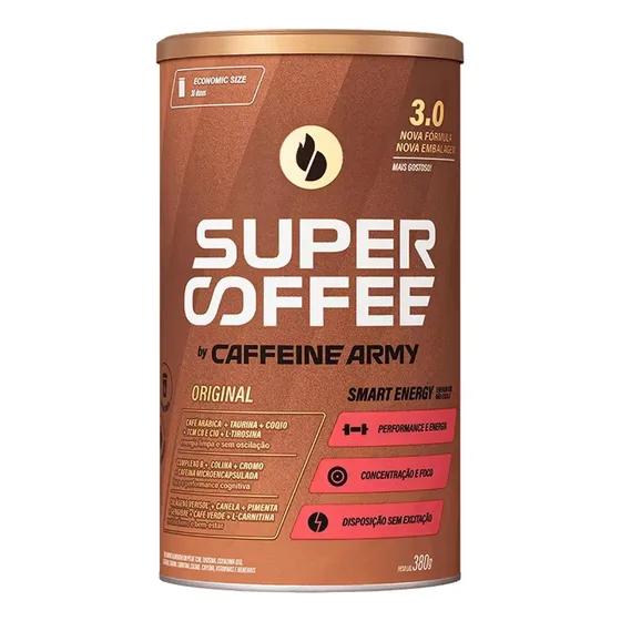 Suplemento em pó Caffeinarmy em pote de 380mL