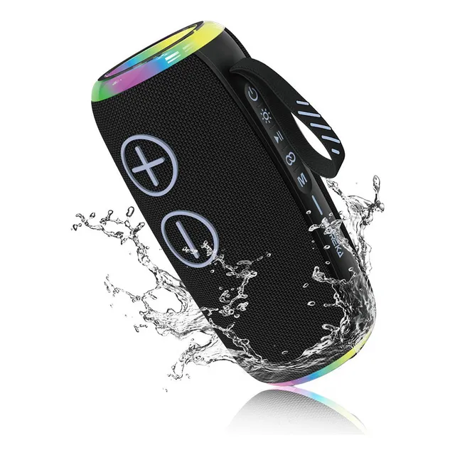 Bocina Bluetooth Portátil Resistente Al Agua 20w 3600mah Led