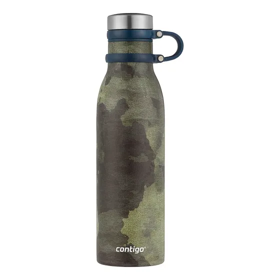Botella Térmica Contigo Matterhorn Camuflado Verde De Acero Inoxidable 591ml