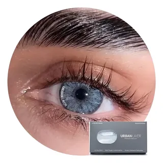 Lente De Contato Colorida Natural Gemini Ash Blue Azul