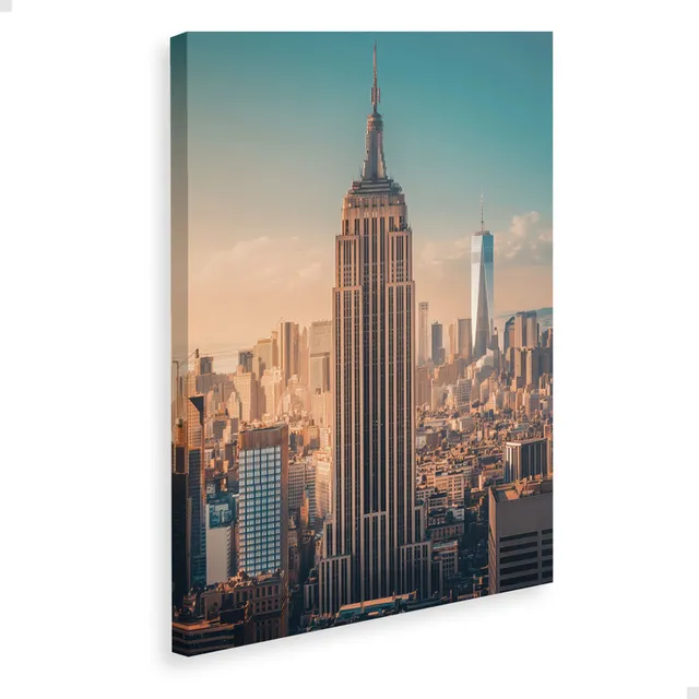 Quadro Empire State Building Ao Entardecer 60x90cm