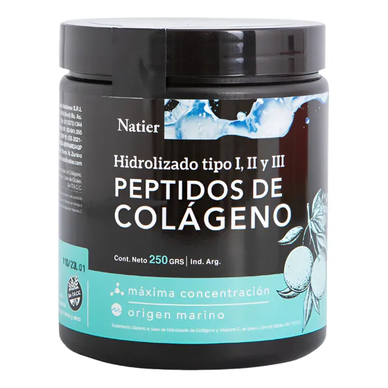 Colágeno Péptidos Hidrolizado Marino En Polvo Natier 250grs