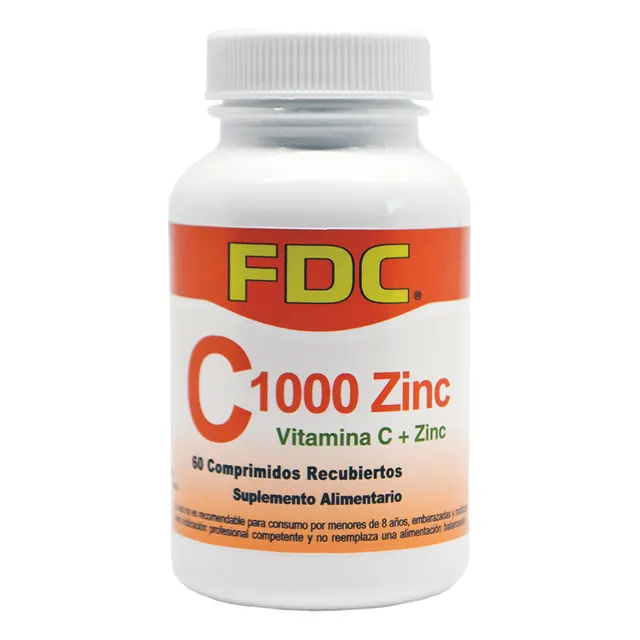 Vitamina C 1000 Mg + Zinc X 60 Comprimidos