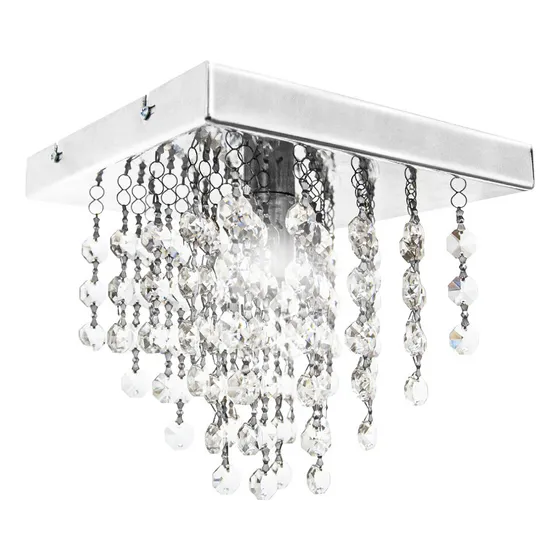 Plafon 1 Luz Lluvia Caireles Apto Led G9 Deco Living Cocina Color Cromo