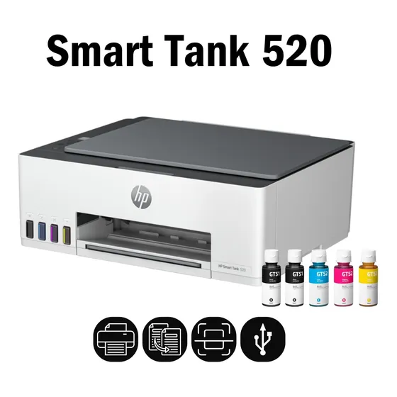 Impresora Hp 520, Multifuncional, Tanque De Tinta Continua