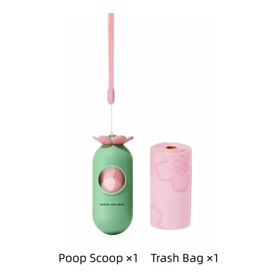 Pega Cata-caca Flor + Suporte Para Sacos De Cachorro