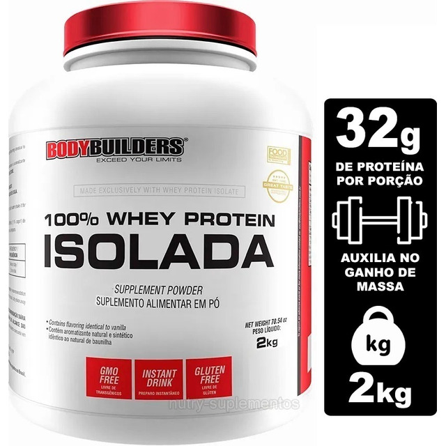 100% Whey Protein Isolada 2kg - Até 12x Sem Juros! 100% Whey Protein Isolada 2kg - Até 12x Sem Juros!