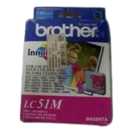 Tinta Brother Lc51m Magenta Cap. Estandar Para 400 Pags
