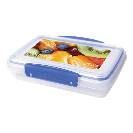 Contenedor Sistema Hermetico Rectangular Blue 380 Ml 1550 Zs Color Azul