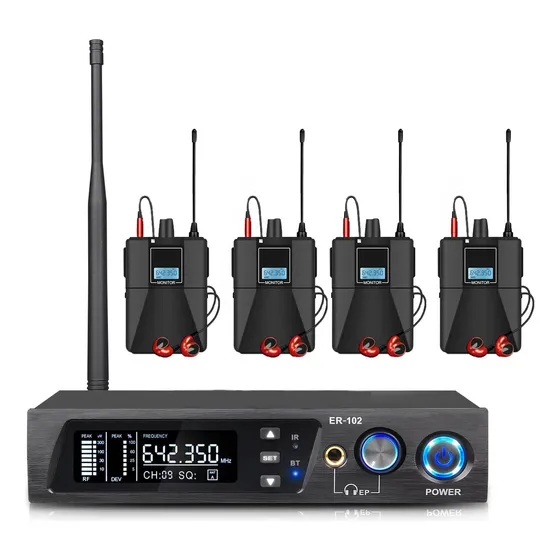 Sistema De Monitoreo In Ear Er-102 Pro Audice +4 Receptores