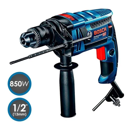 Furadeira De Impacto 1/2 Pol Gsb 16 Re 850w Bosch 220v Azul