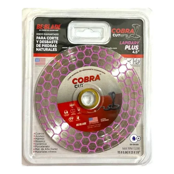 Disco Corte Fino Plus Porcelanato, Marmol, Granito Color Rojo