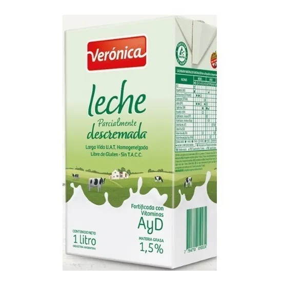 -veronica Descremada Larga Vida 12u X 1lt Mataderos