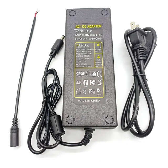 Cargador Adaptador Eliminador Fuente De Poder 12v 10a