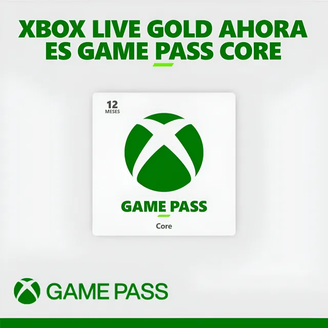 Tarjeta Digital Xbox Game Pass Core 12 Meses Latam