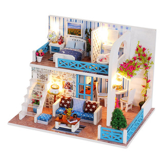 Kit De Casa De Muñecas Para Bricolaje Con Muebles Y Led, Reg Kit De Casa De Muñecas Para Bricolaje Con Muebles Y Led, Reg