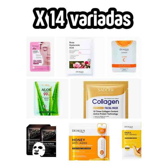 Mascarilla Facial De Miel Bioaqua Anti-envejecimient X 14ud