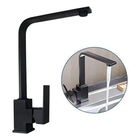 Llave Lavaplatos Monomando Negra