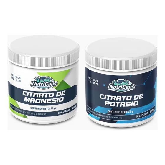 Combo Citrato De Magnesio + Citrato De Potasio - Suplementos