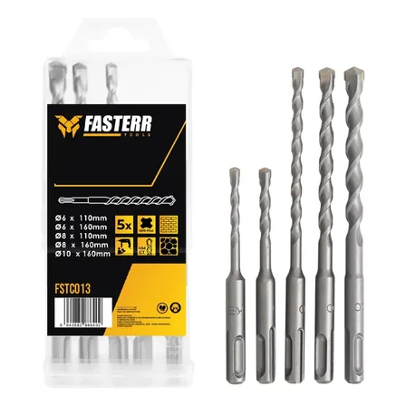 Jogo De Broca 6 A 10mm 5 Peças Sds Plus Fstc013 Fasterr