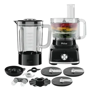 Multiprocessador Philco 9 em 1 1400W PMP1600P Glass Turbo 127VPor Me