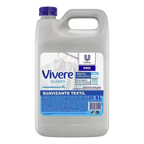 Suavizante Para Ropa Vivere Bidon X 5 Lts.