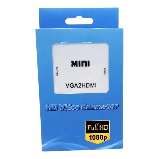  Convertidor Adaptador Vga A Hdmi 1080p Pc Laptop