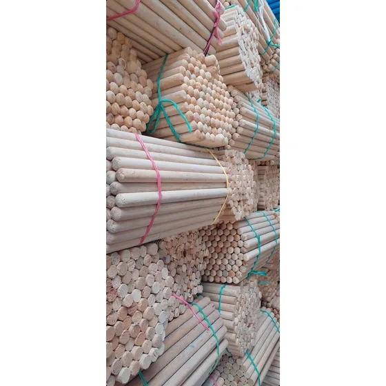 50 Palos 80 Cm 2cm De Diámetro Sin Rosca 100% De Madera