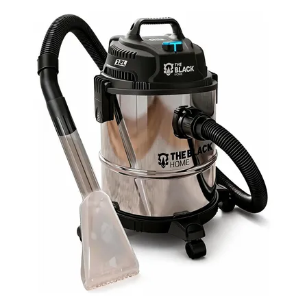 Aspirador Pó Água Inox Turbo 1200w 12 Litros + Bico Extrator Cinza 220v
