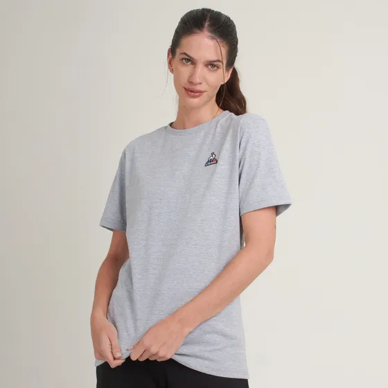 Remera Le Coq Sportif Gris Melange Mujer Ess Wmn Tee