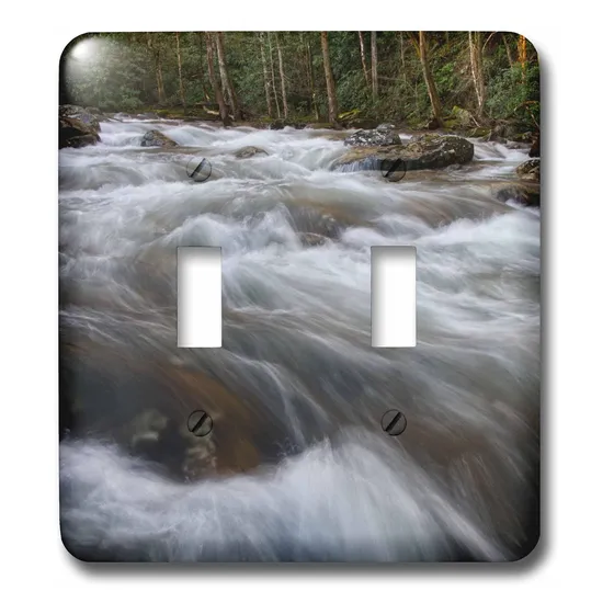 Potente Rapido Agua Blanca Cascada Largo Del. Tapa Luz