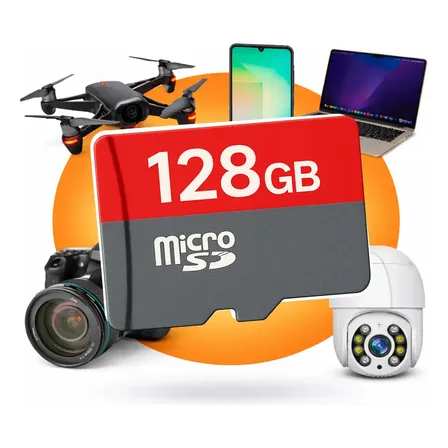 Cartão De Memória Para Câmeras Wi-fi Drones 128gb Micro Sd