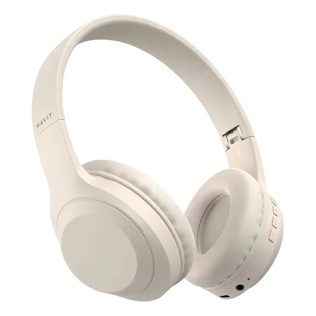 Auriculares Inalambricos Bluetooth Havit H628bt Vincha Fm Sd Color Beige
