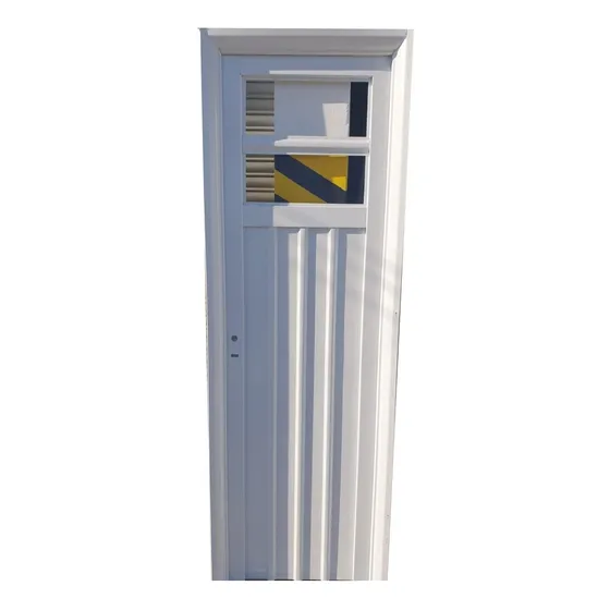 Puerta Economica Abastonada 1/4 Vidrio 80x200