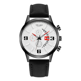 Reloj Analógico Yolako Con Correa De Piel De Cuarzo, De Moda Reloj Analógico Yolako Con Correa De Piel De Cuarzo, De Moda