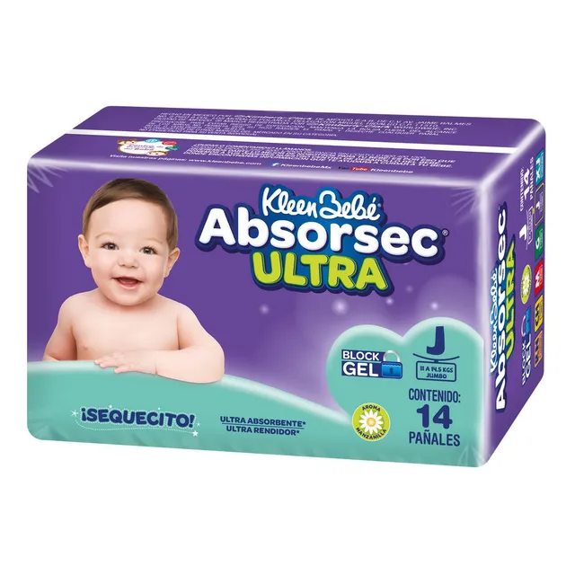 Kleenbebé Pañal Desechable Absorsec Ultra
