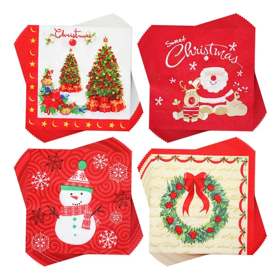 Servilletas De Navidad 33x33cm 32 Unidades