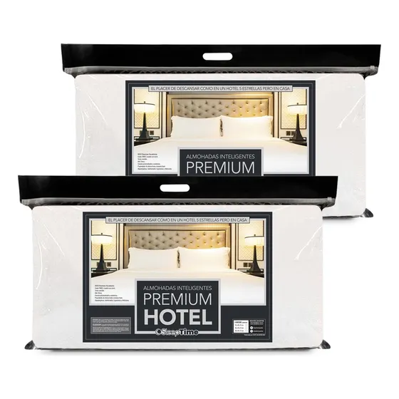 2 Almohadas Inteligente Sleeptime 68x40x13 - Premium Hotel 