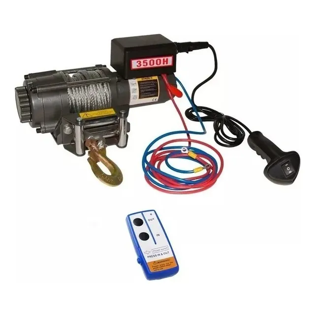 Malacate Eléctrico Winch 12v 3500lbs 3.3hp/2.5kw