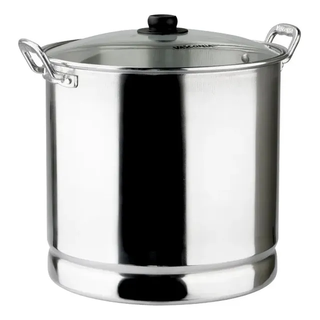 Vaporera Tamalera De Aluminio Tapa Vidrio 30 Lts Vasconia