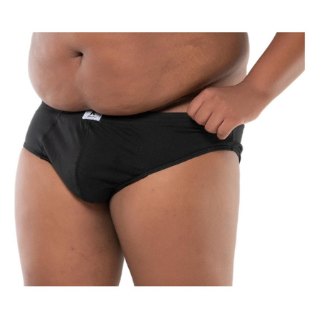 Cueca Plus Size Preta Slip Masculina Keeper Algodão Cueca Plus Size Preta Slip Masculina Keeper Algodão