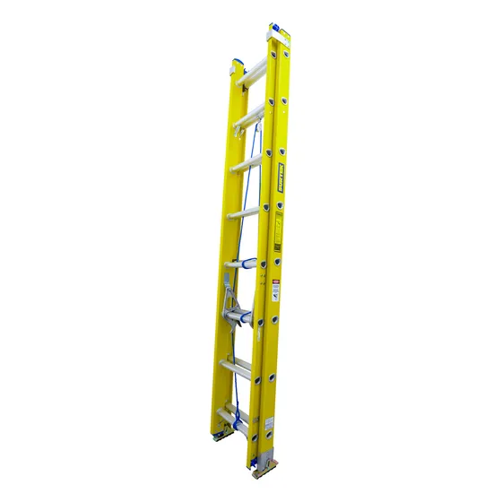 Escalera De Extensión Tipo Ii De Fibra De Vidrio Con 24 Peld