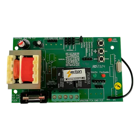 Central Acton Para Motor De Portão Universal, Ac4 Fit Pa