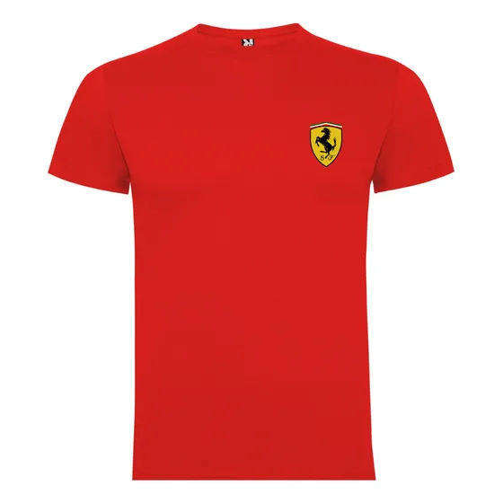 Polera Estampada Ferrari 100% Algodón