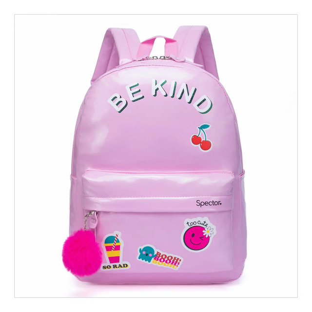 Mochila Escolar Feminina Juvenil Resistente Ampla Rosa-chiclete Liso