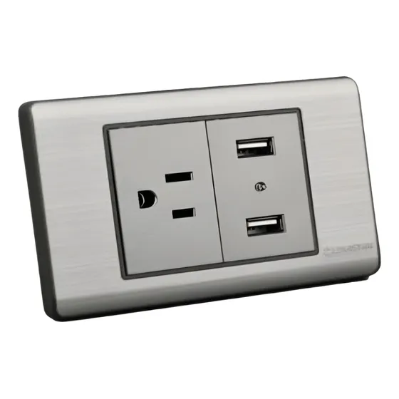 Toma Corriente Puerto Usb 2.1a Elite Plata 15a Lumistar