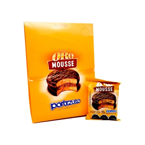 Caja X18 Alfajores Portezuelo Oro Mousse