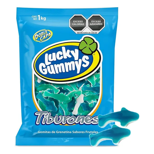 Lucky Gummys Gomitas En Forma De Tiburon, Bolsa De 1 Kg