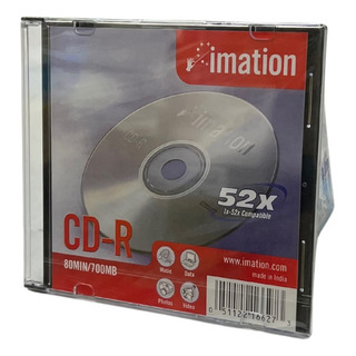Paq 10 Pzas Cd-r Imation 80 Min 700mb 1x-52x Paq 10 Pzas Cd-r Imation 80 Min 700mb 1x-52x
