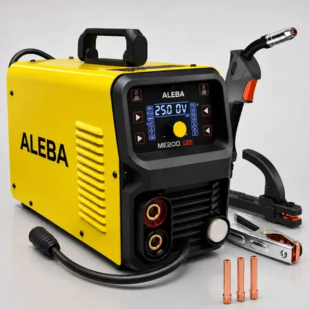 Soldadora Mig + Tig + Mig Flux + Mma 200 Ampers Aleba Amarillo